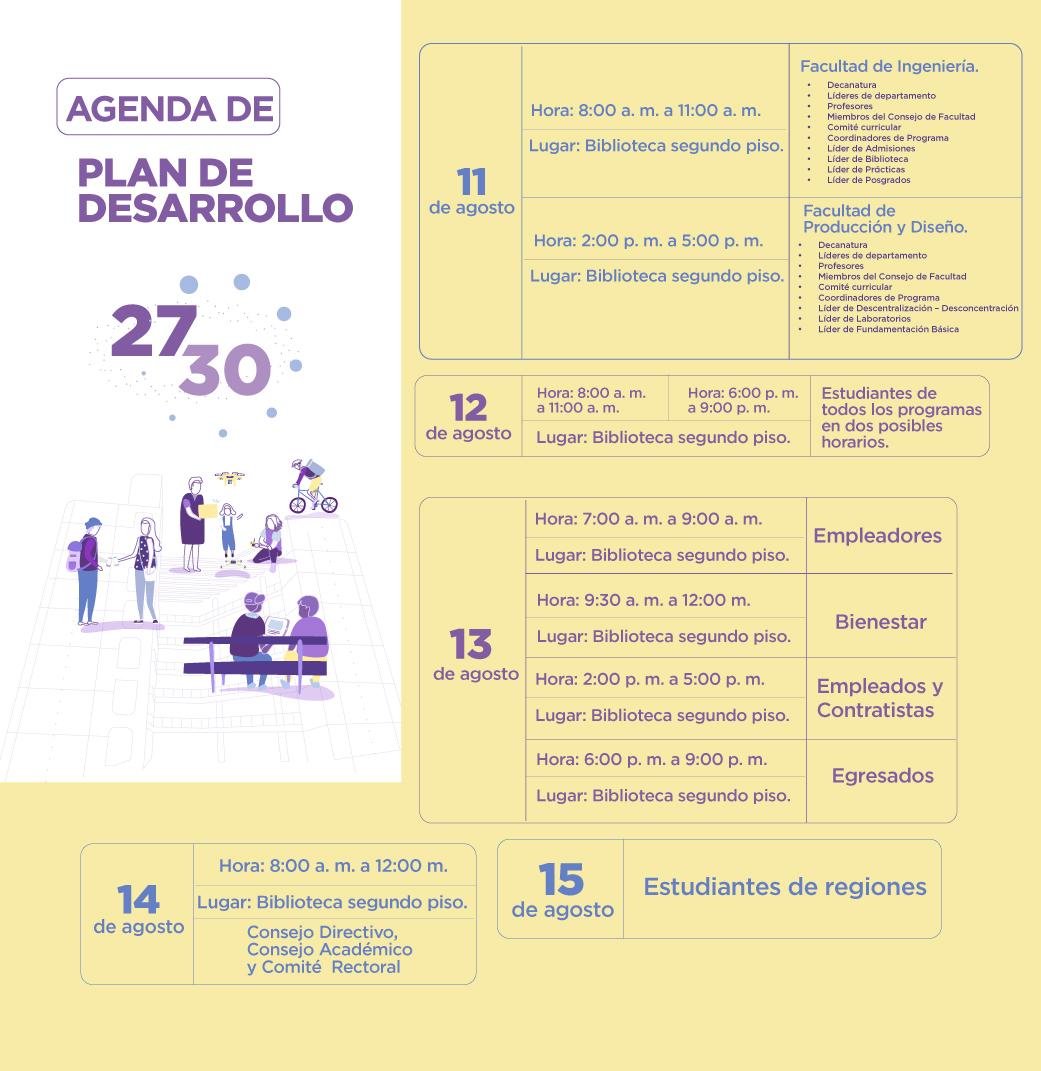 Agenda del Plan de Desarrollo Institucional 2027-2030