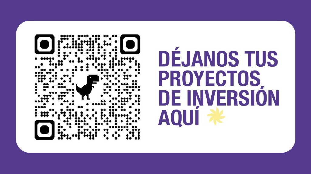 Código QR: déjanos tus proyectos de inversión aquí
